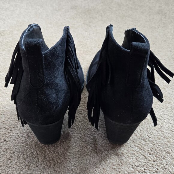 NEW Coconuts by Matisse Black Miranda Fringe Ankle Boot Booties Size 8 M - Picture 6 of 11